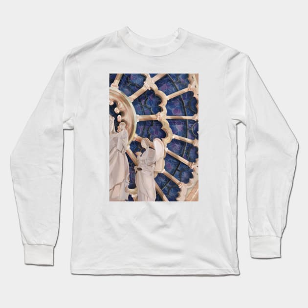 Vintage Paris Notre Dame Long Sleeve T-Shirt by SorokinaAnny